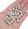 Crystal Rhinestone Metal Space Beads Loose Spacer Beads for Earring Bracelet NecklaceKeychain DIY Jewelry Findings Making Accessories