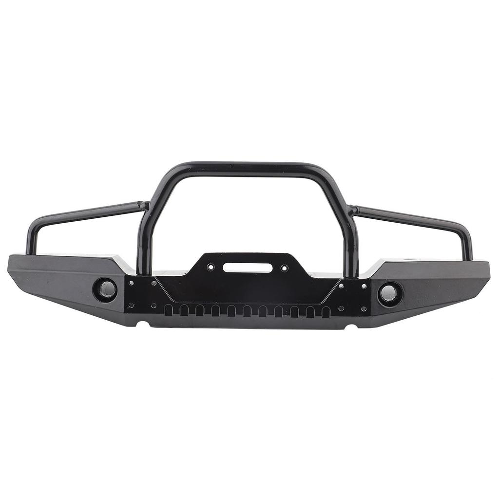 1 10 RC Crawler Metal Front Bumper LED Light for Traxxas TRX 4 SCX10II 90046 Car (Flat)