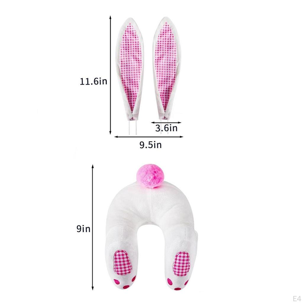 Ozdoby wielkanocne w kształcie pupy i uszu królika, wieniec do mocowania na drzwiach wejściowych