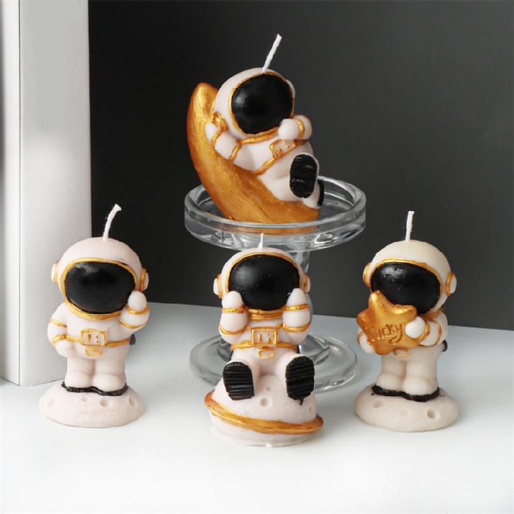 Astronaut Silicone Candle Molds Soap Silicone Molds for Making Candle Soap Home Decorations Epoxy Resin Silicone Molds