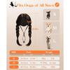 Swooflia Dog Wig - Black Long Braids Weds Pet Wigs for Small Large Medium Breed Dogs, Halloween Cosplay Costume Accessories for French English