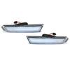 Clear Lens Red LED Rear Side Marker Light For Chevy 2010-15 Camaro Back Bumper