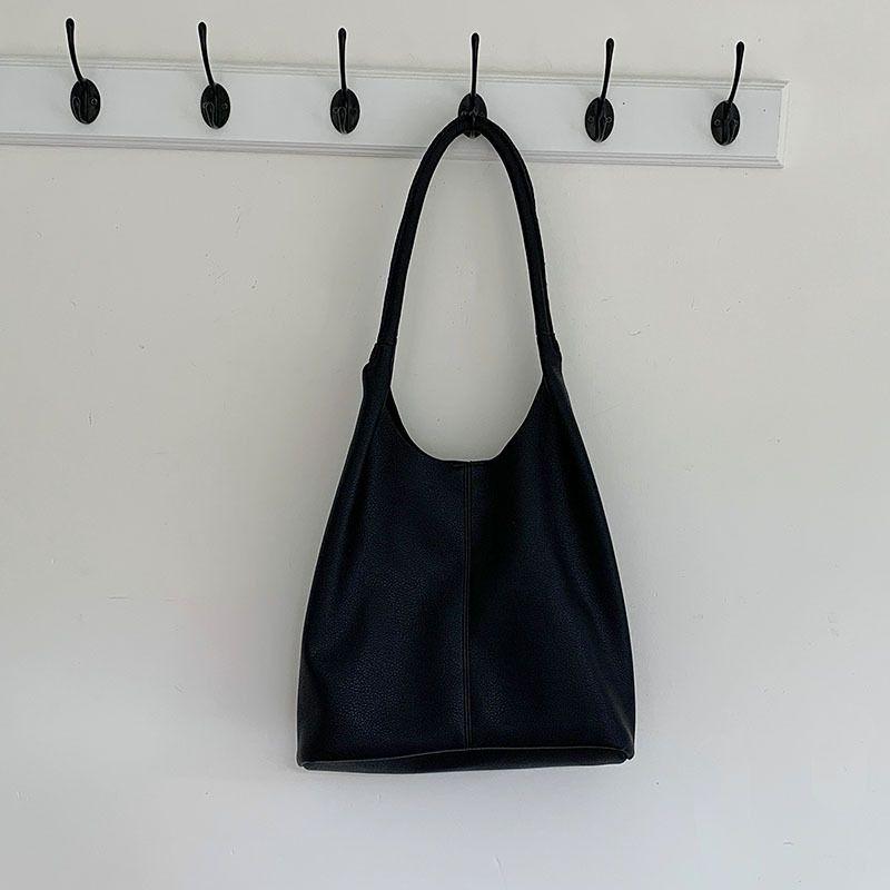 New Women's Bag Large Capacity Tote Bag Minimalist Green High-end One-shoulder Bag Women's High-end Texture Commuter Bag