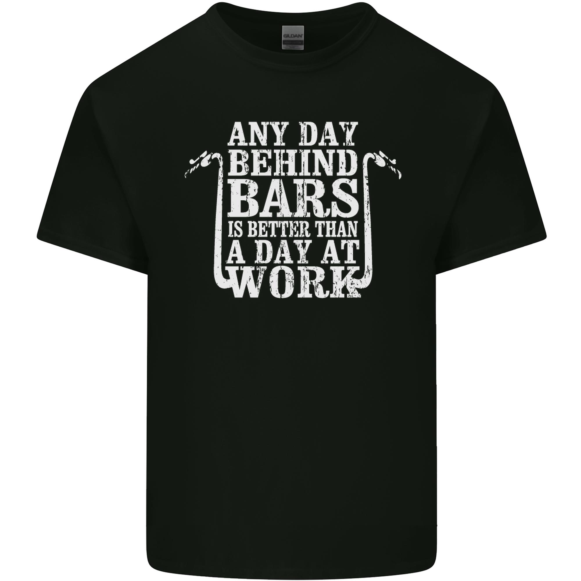 Behind Bars Motorcycle Motorbike Biker Unisexs Light Cotton TShirt S