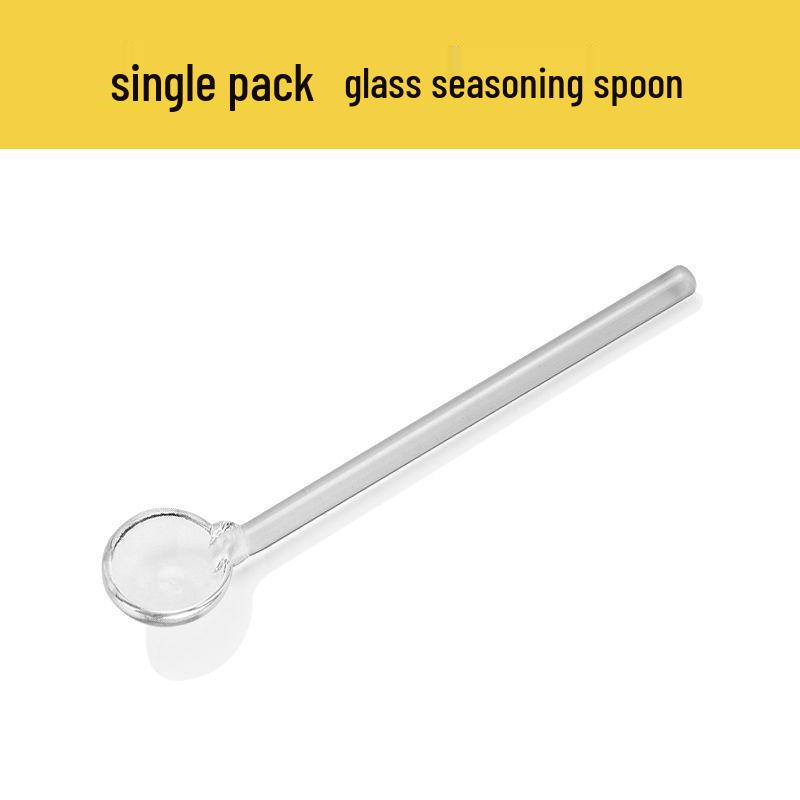 Heart-Shaped Colorful Glass Spoon & Stirring Stick with Long Handle for Juice & Coffee