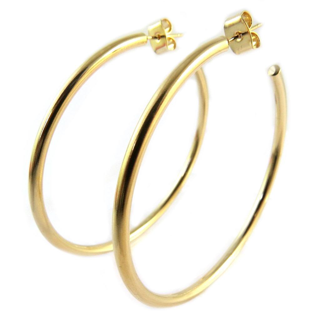 Les Trésors De Lily [P1693] - Creolen Vergoldet 'Simplicité' - 5 cm 2 mm