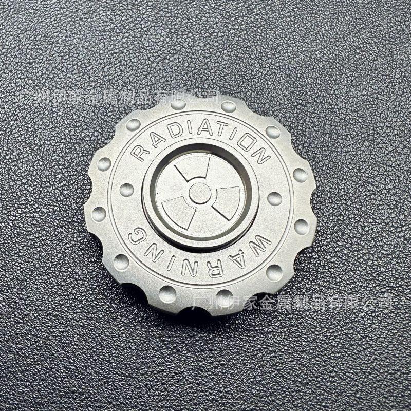 Nuclear War EDC Fidget Toy: Pop-Pop Coin Spinner & Decompression Artifact - Two-in-One Alloy