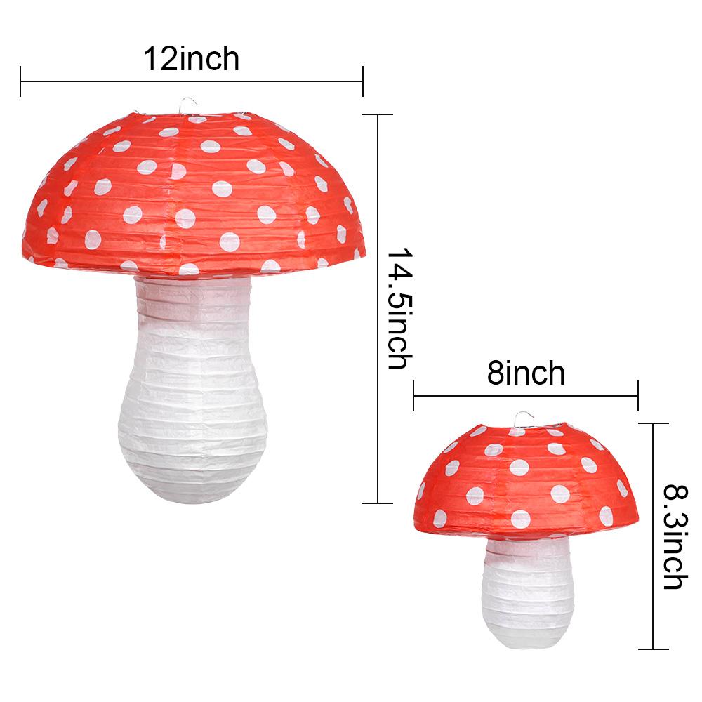 8 Inch 12 Inch Garden Theme Mushroom Tent Forest Jungle Room Decor Mushroom Decor Lanterns