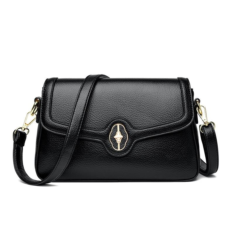 Women's bag, high-end clamshell messenger bag, light luxury temperament, single shoulder women's backpack, fashionable and simple small square bag.
