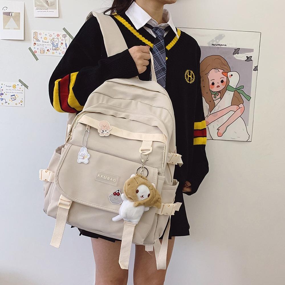 Moda Mujer Mujer Mochila Para Adolescentes Niñas Mochila Preppy Impermeable  Bolsa de Viaje Mochilas Negras comprar a buen precio — entrega gratuita,  reseñas reales con fotos — Joom