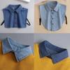 Cotton Denim Fake Collar Adjustable Straps Detachable Collar Versatile Women Fake Collar  Women