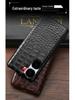 iQOO Neo8 Crocodile Pattern Half-Cover Genuine Leather Case