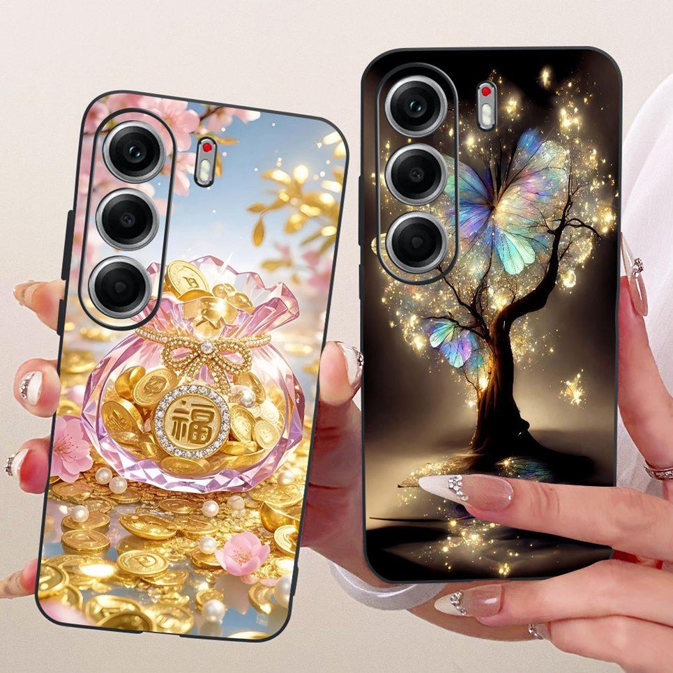 Hülle für Tecno Camon 40 Pro CM7 CM6 Handyhüllen für Camon 40 4G CM5 Niedliche Cartoon-Tiere Cooler Drache Löwe Weiches TPU Schwarze Abdeckung