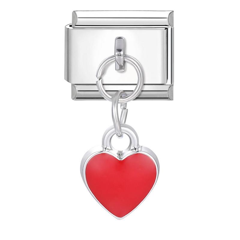 Moda Personalizado DIY Cor Preto Vermelho Pulseira de Charme Italiana Olhos Gato Listras Coração Contas 9mm Pulseira Joias de Aço Inoxidável