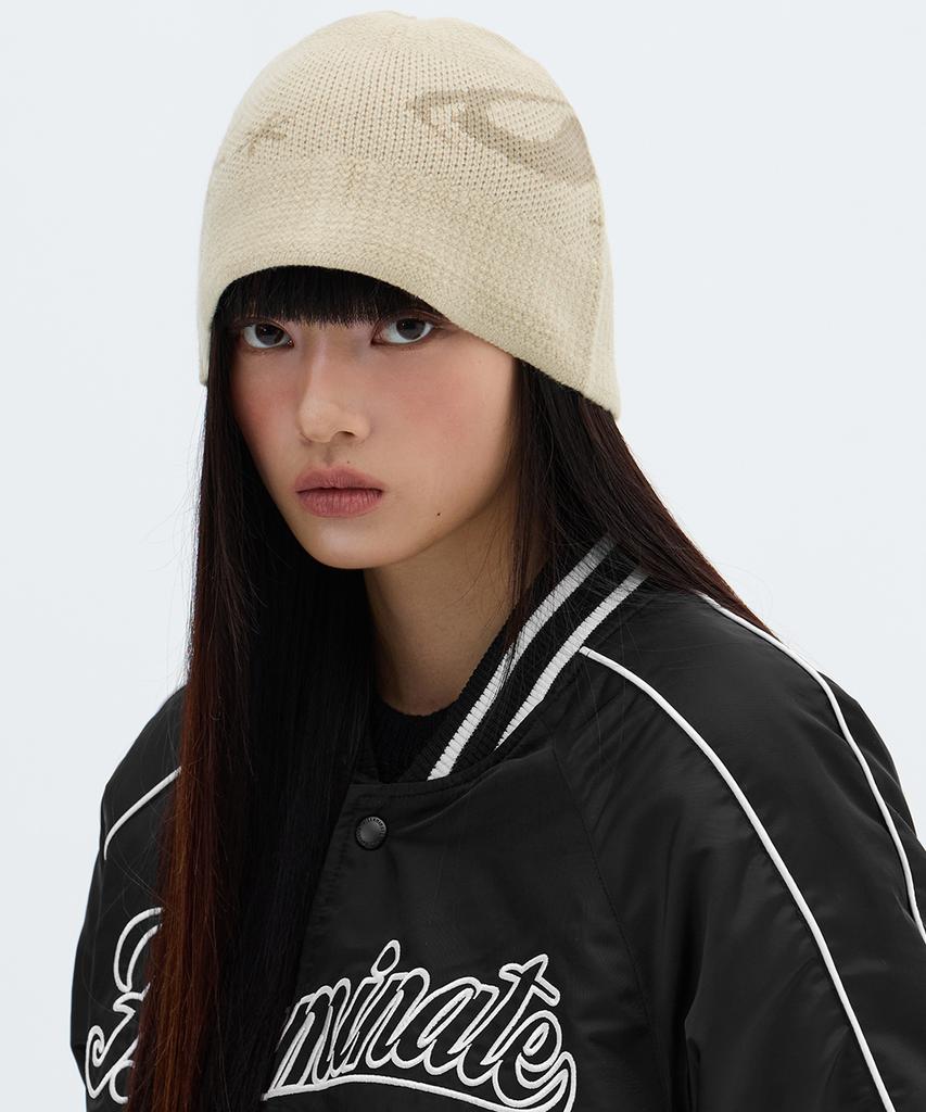 FILLUMINATE Symbol Knit Bucket Hat - Beige