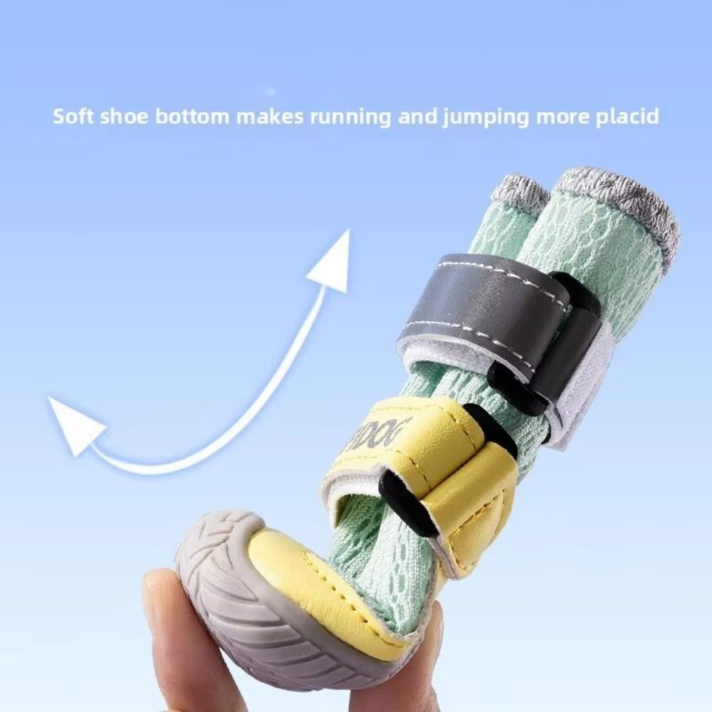 2Pcs Mesh Pet Sandals Non-slip Puppy Paw Protector Portable Dog Foot Cover For Medium/Large Dogs