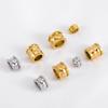 20pcs Multi Shape Stainless Steel Spacer Loose Bead Big Hole Beads Bamboo Charm Pendant for Bracelet Necklace DIY Jewelry Making