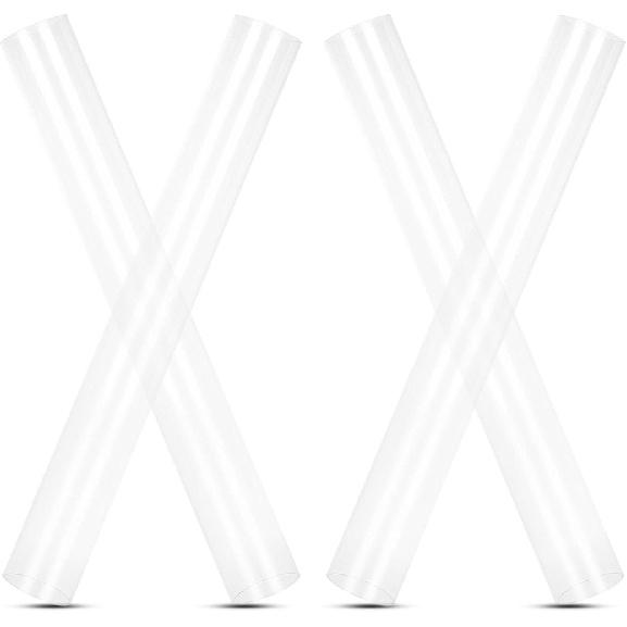 4PCS Rigid PETG Tube 50mm (2") OD X 2mm Wall Thickness, 16.5" Length PC Rigid Round Clear Tubing Unbreakable Polycarbonate Tubing Chemical Resistant