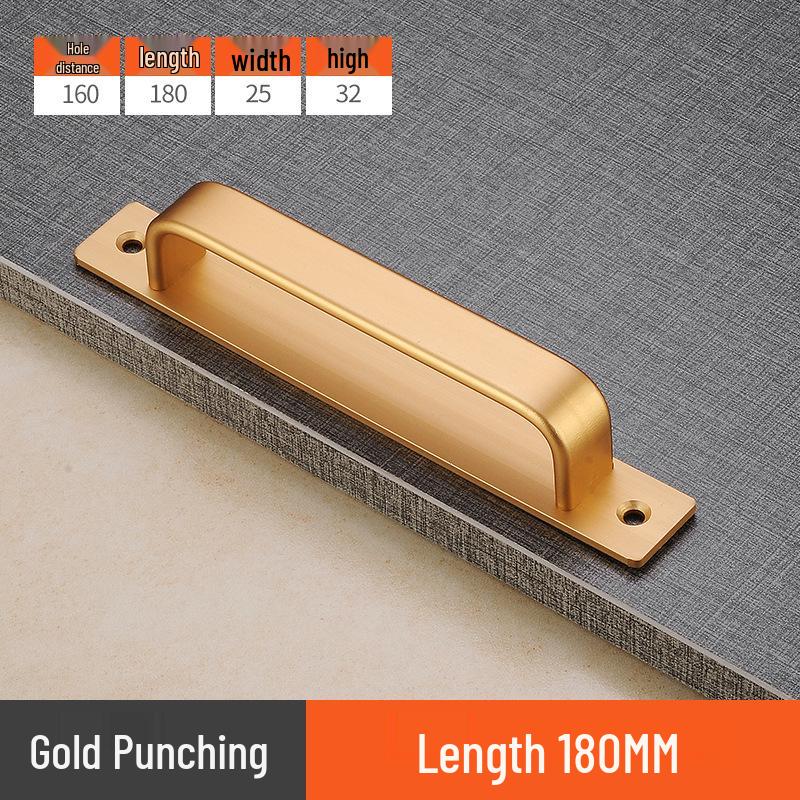 Aluminum Alloy No-Drill Anti-Theft Door Handle for Sliding, Bathroom, and Entrance Doors