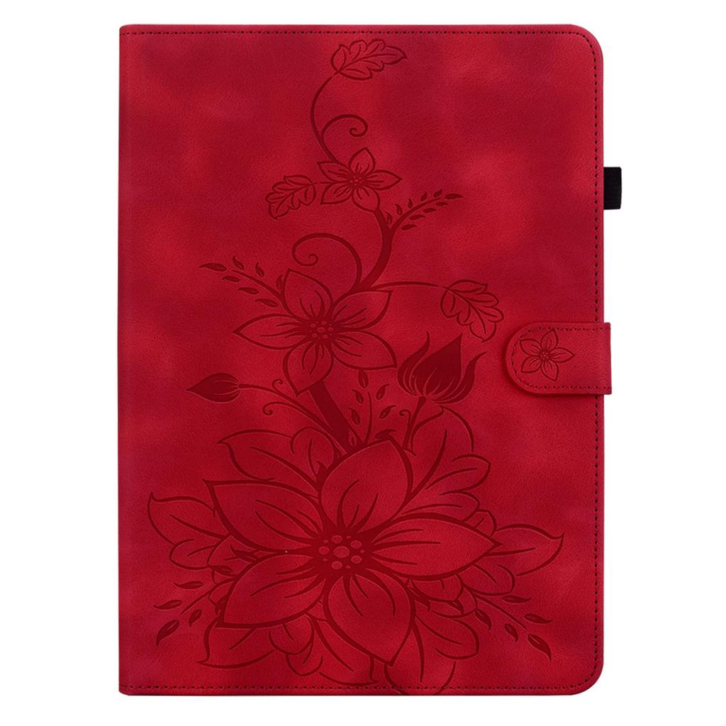 For Lenovo Tab P12 Pro 12.7 2025/Xiaoxin Pad Pro 12.7 (2025) Case Lily Flower Imprint Card Slots Leather Tablet Cover