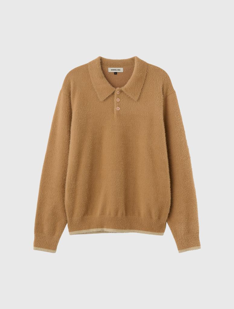 GENERALIDEA Man Hairy Collar Pullover [Beige] / Sbd4M05024