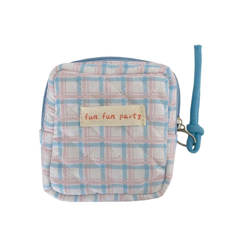 Women's Sanitary Pouch Cute Mini Bag for Tampon & Makeup Organizer Small Portable Coin Purse with Zipper