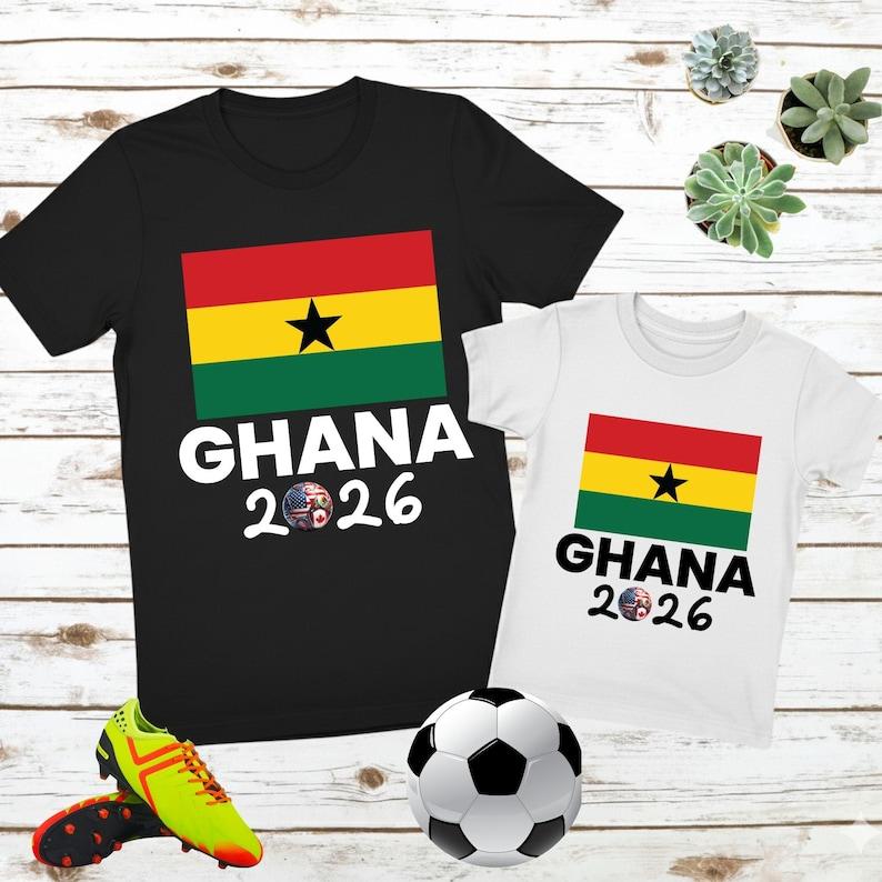 Ghana Shirt World Cup 2026 Soccer Fan Tee Black Stars Ghanaian Football Lover Gift Men Women Kids Apparel Soccer Player Supporter Clothing 4XL