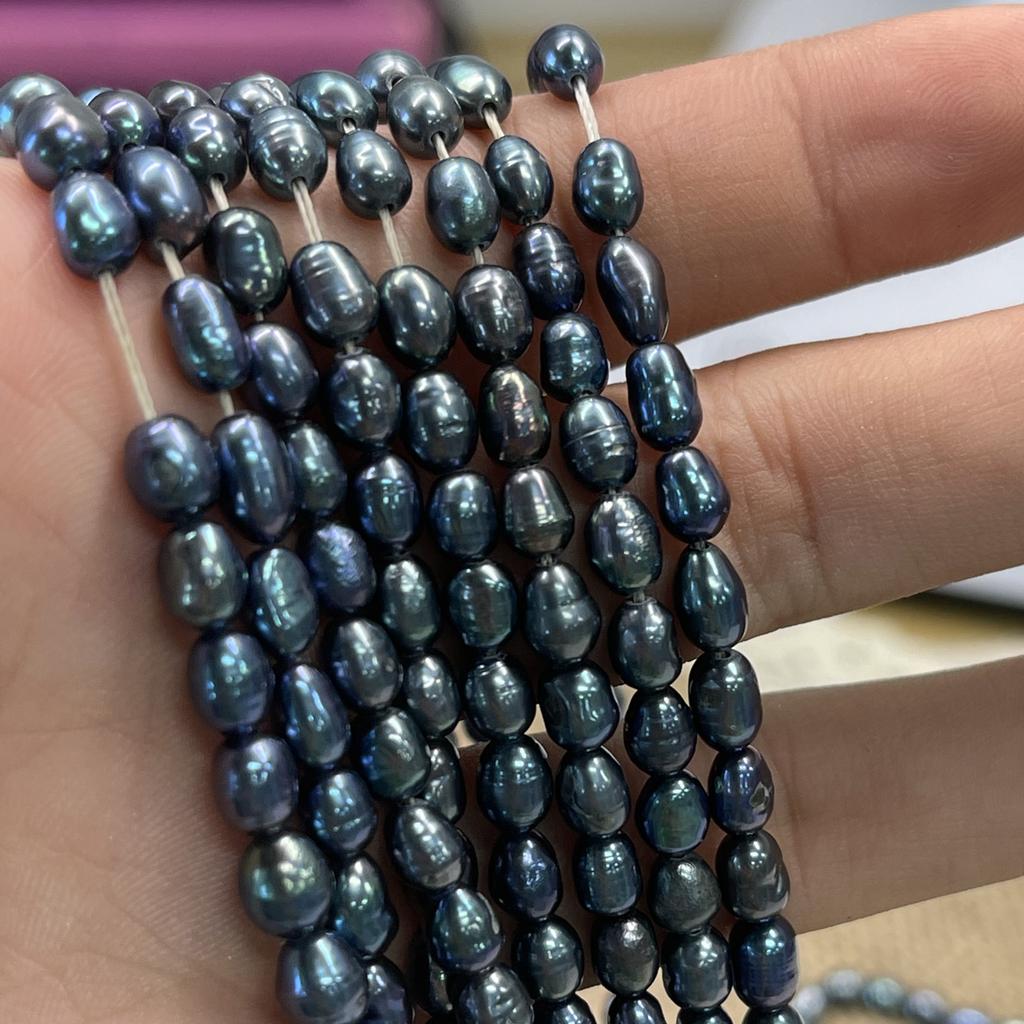 Black Rice Pearl 4-5mm For Jewelry Making DIY Necklace Bracelet Earrings Accessory