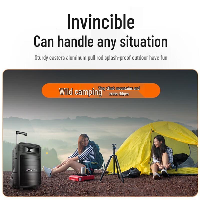 Sansui Portable Karaoke Trolley Speaker