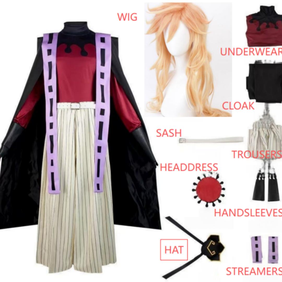 

Костюм для косплея Demon Slayer Doma Douma Kimetsu No Yaiba Наряд Хэллоуин Аниме Кимоно для мужчин женщин Ролевая игра Карнавальные костюмы M