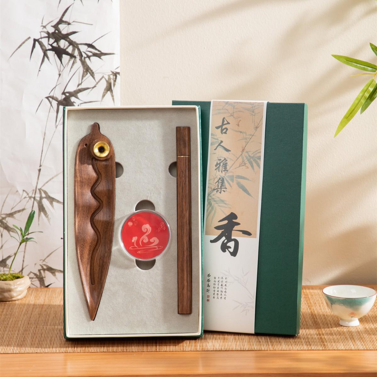 Zen Style Sandalwood Backflow Incense Burner: Creative Home Incense Holder