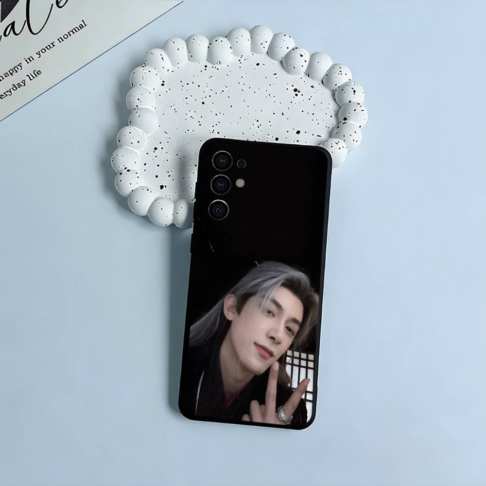 Chasing Jade - Sui Yuanhuai Black Soft Silicone Phone Case for Samsung S25, S24, S21, S22, S23, S30, Ultra, S20, Plus, FE, Lite