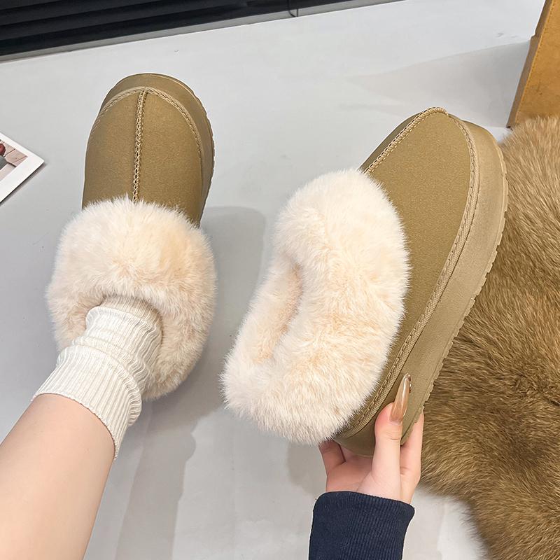 Fashion Snowy Boots for Women in Winter New Brand Plus Thick Solid Bundled Plus Half Casual Cotton Shoes Snow Boots