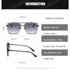 Fashion Pilot Sunglasses Men Women Luxury Brand Metal Big Frame Sun Glasses Vintage Steampunk Square Gradient Lens Eyewear UV400