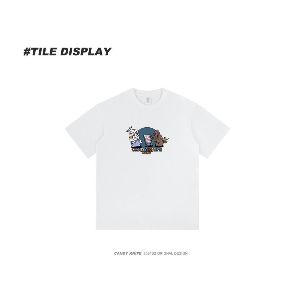 Statue of Liberty Rabbit Self-Portrait Cotton T-Shirt - Unisex Short-Sleeve Summer Top
