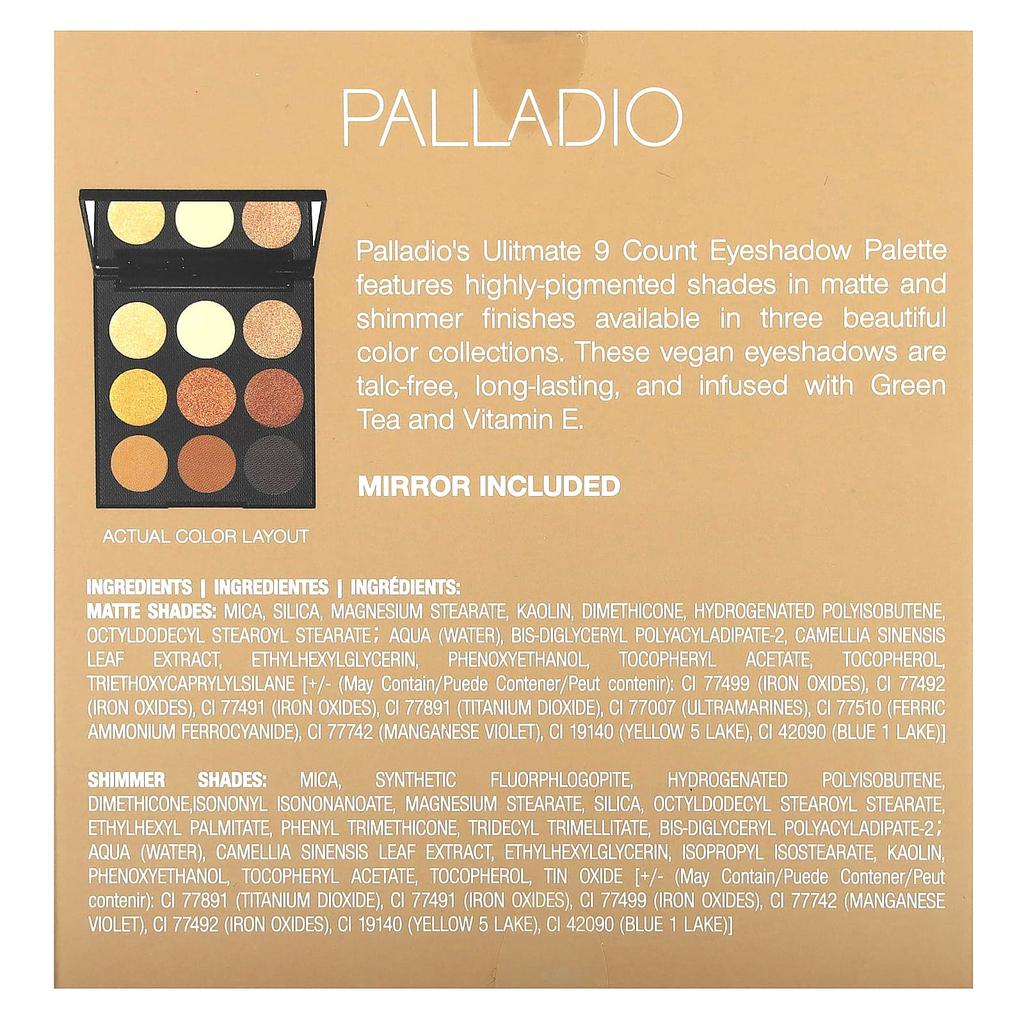 Ultimate 9 Count Eyeshadow Palette, Golden Sand, 9.6G(0.33Oz)