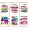 Pirational Positive Quotes Wall Decor Posters, Encouragement Gifts For Women Teens Girls Daughter, Affirmations Motivational Wall Art Prints For