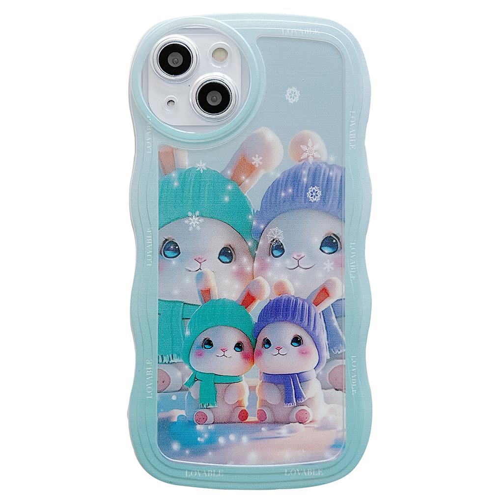 For iPhone 13 Case Wave Shape Edge Anti-Scratch Phone Protector