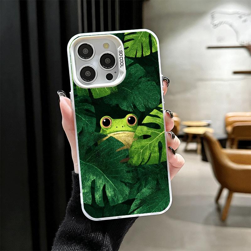 Cute Cartoon Frog Soft Phone Case for iPhone 15 16 17 Pro Max 17Air 16E 14 Plus 13 12 Mini Shockproof Cover Back Shell
