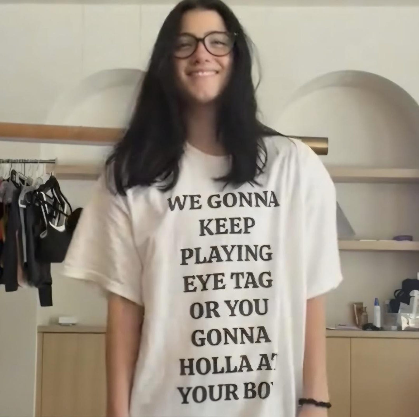We Gonna Keep Playing Eye Tag Or You Gonna Holla At Your Boy Funny Meme TShirt, TikTok Gen Z Brainrot Charli Style Joke Tee S
