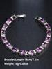 SUGO Elegant Synthetic Purple Zirconia Bracelet , Shiny Fashion Accessory, Perfect Match for Rugby Events, Ladies' Jewelry