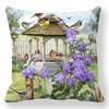 Šťastný Nový Rok 2023 Vánoční ozdoba Santa Elk Sofa Dekorativní povlak na polštář 45x45cm