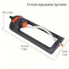 1pc Adjustable Automatic Swing Sprinkler for Lawn and Garden - Efficient Watering Tool with Adjustable Head, Orange & Black Design