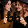 Halloween Tea Drinkware Witch Coffee Mug with Three Legged Cauldron Design, Non Slip Handle Ceramic Decorative Witchcraft Prop Cup, 370ml Capacity for