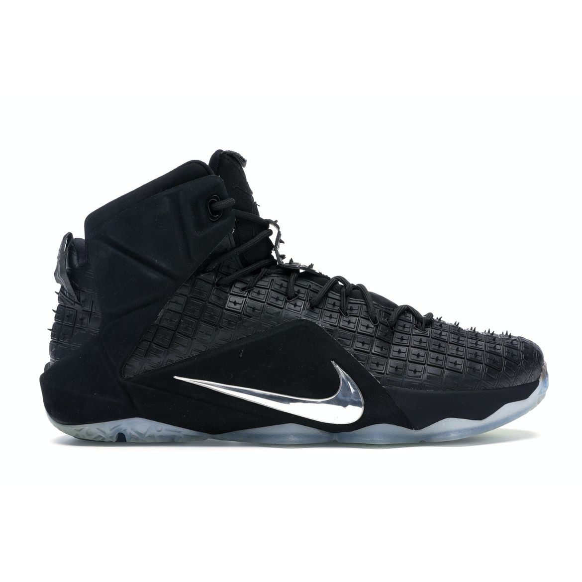 

Мужские кроссовки Nike LeBron 12 EXT Rubber City черный хром-черный 744286-001