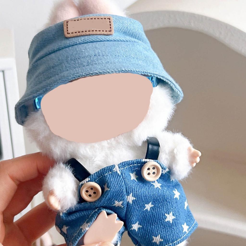 Doll Clothes, Vinyl Doll Hat, Overalls Set (doll Not Included)