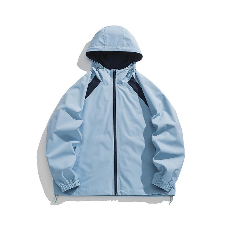 Lovers' storm jacket men and women's new autumn fashion brand waterproof windproof jacket loose hooded coat