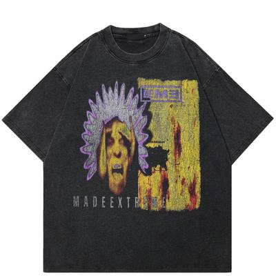 Streetwear Both Sides Divertente Anime Graphic Unisex T-Shirt Cotone Lavato Nero Tshirt Unisex Tops Magliette Estate Maniche Corte T Shirt