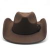 Traditional Wool Felt Gentleman Hat With Wide Brim For Winter Casual Wear