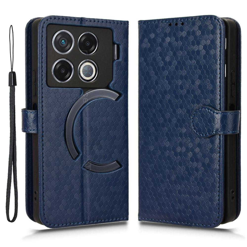 

Шкіряний чохол для Infinix GT 20 Pro 5G X6871 із підставкою для огляду та 3 тримачами для карток Dark Blue